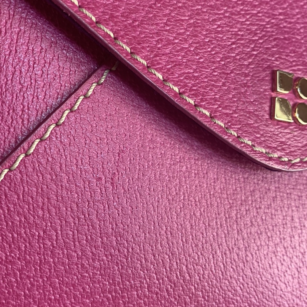 Kate Spade New York Magenta Leather Envelope Clutch Snap Enclosure - Unique! - Picture 8 of 10